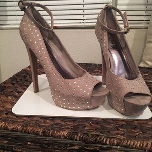 Women Rhinestone Platform Heels